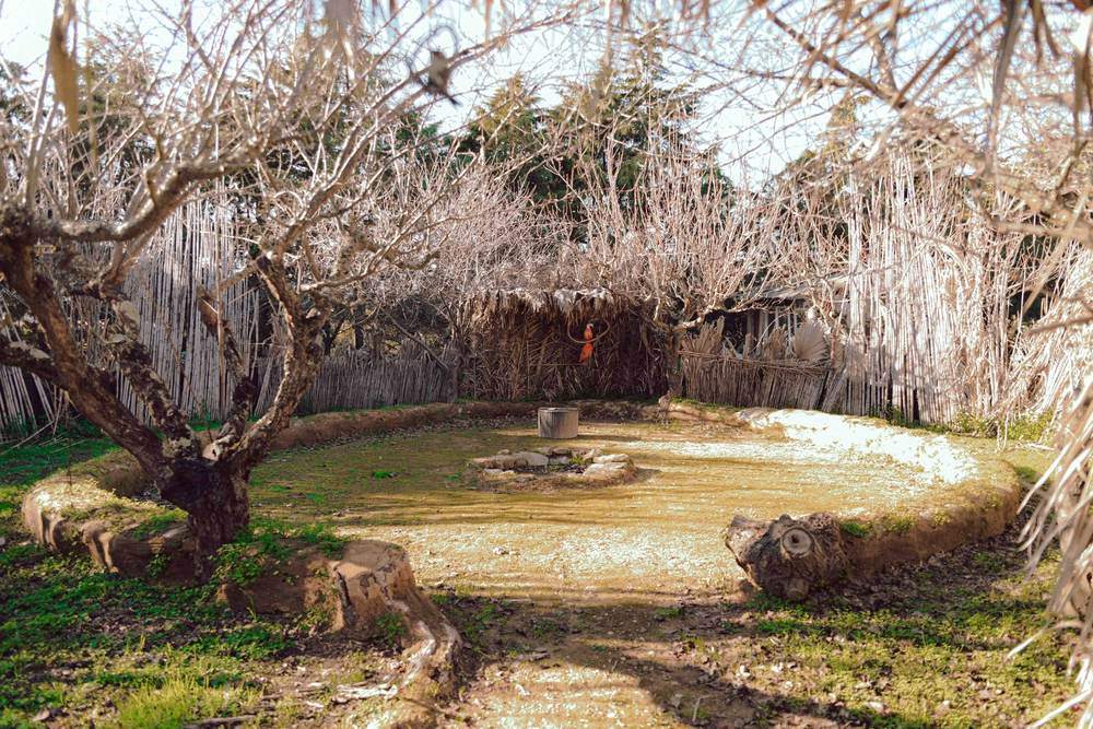The circle on the land