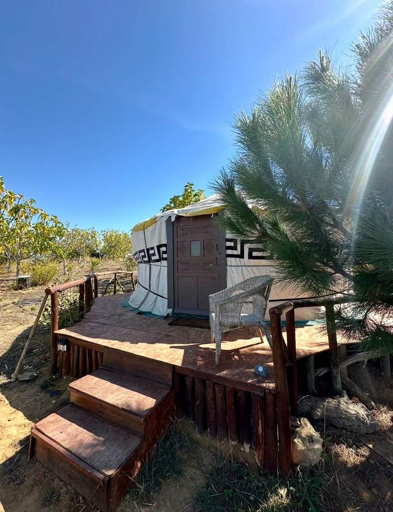 A yurt on the land